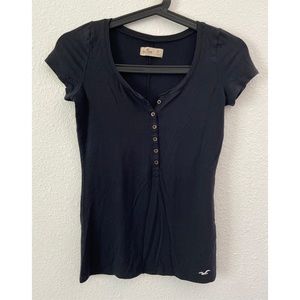 Hollister Henley Tee - True Navy